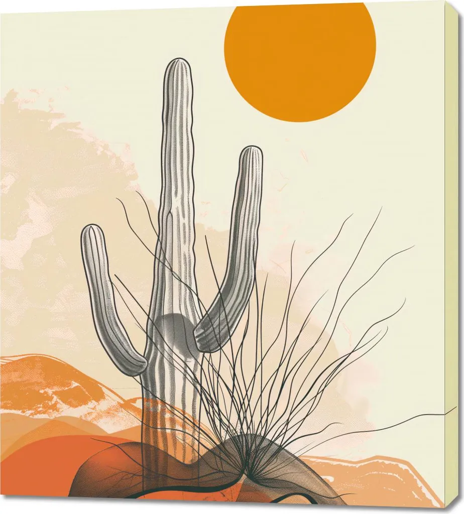 Quadro 90x100 cm Solitudine nel deserto