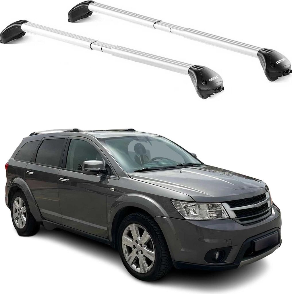 Dachträger Grundtäger für Fiat Freemont 2011-2016 100kg Alu Silber 2 tlg ABE