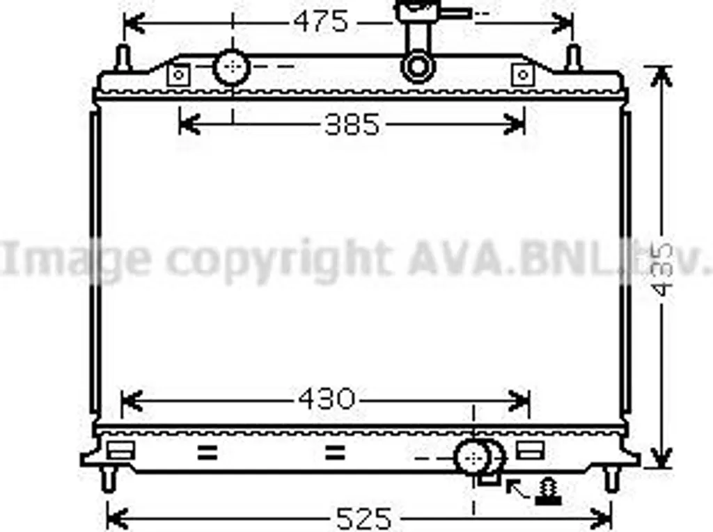 Radiateur moteur AVA KA2079 pour Rio OE 253101G300 qualité équivalente