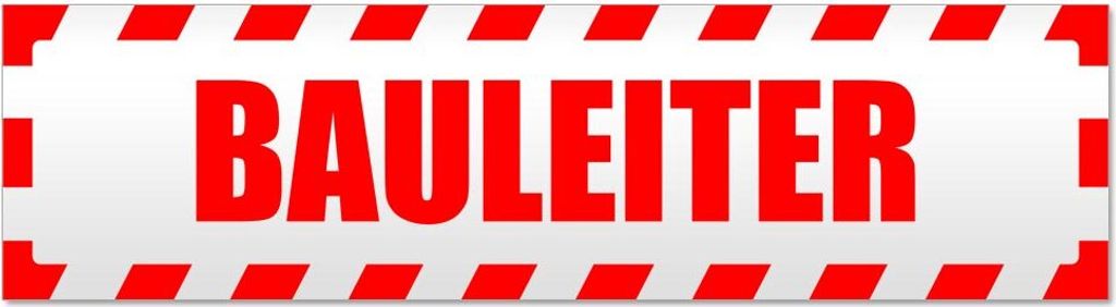 Bauleiter gestreift Magnetschild Schild magnetisch