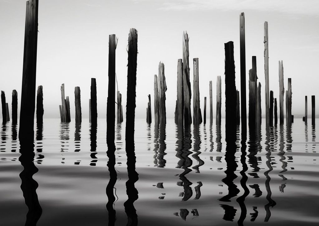 Plakat 84x59,5cm Reflexionen über das Wasser