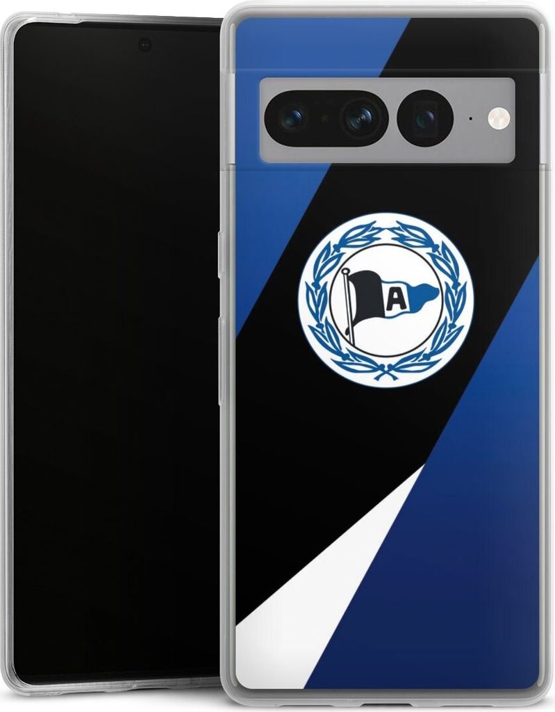 DeinDesign Slim Hülle für Google Pixel 7 Pro Silikon Case Ultra Dünn Handyhülle Arminia Bielefeld DSC Offizielles Lizenzprodukt