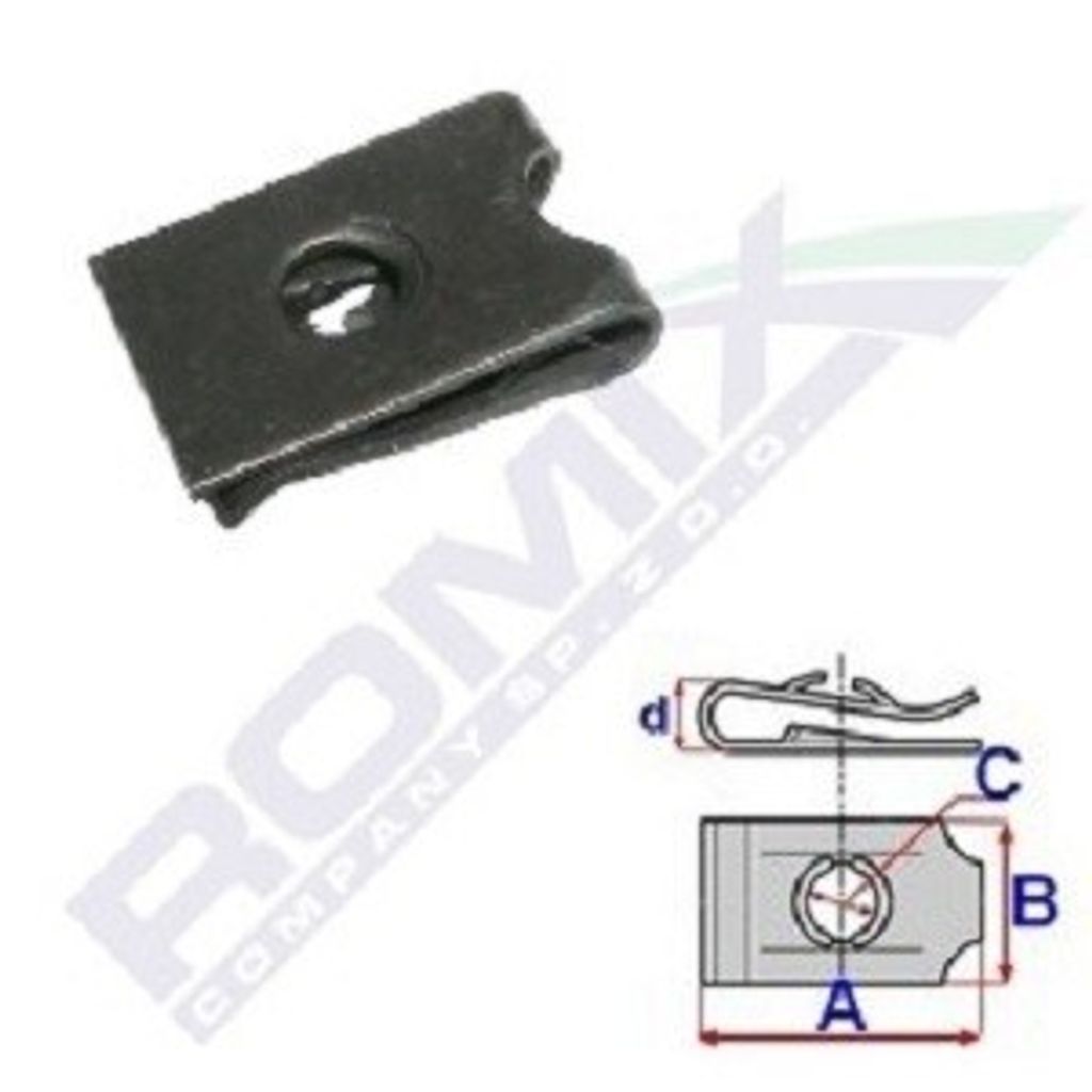 Mutter für Montage und Reparatur, 25er Satz, Maße 11 x 16,5 ø 2,5 mm