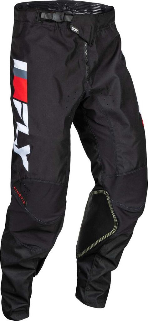 Fly Racing Kinetic Prix 2024 Motocross Hose, schwarz/weiß/rot, 38