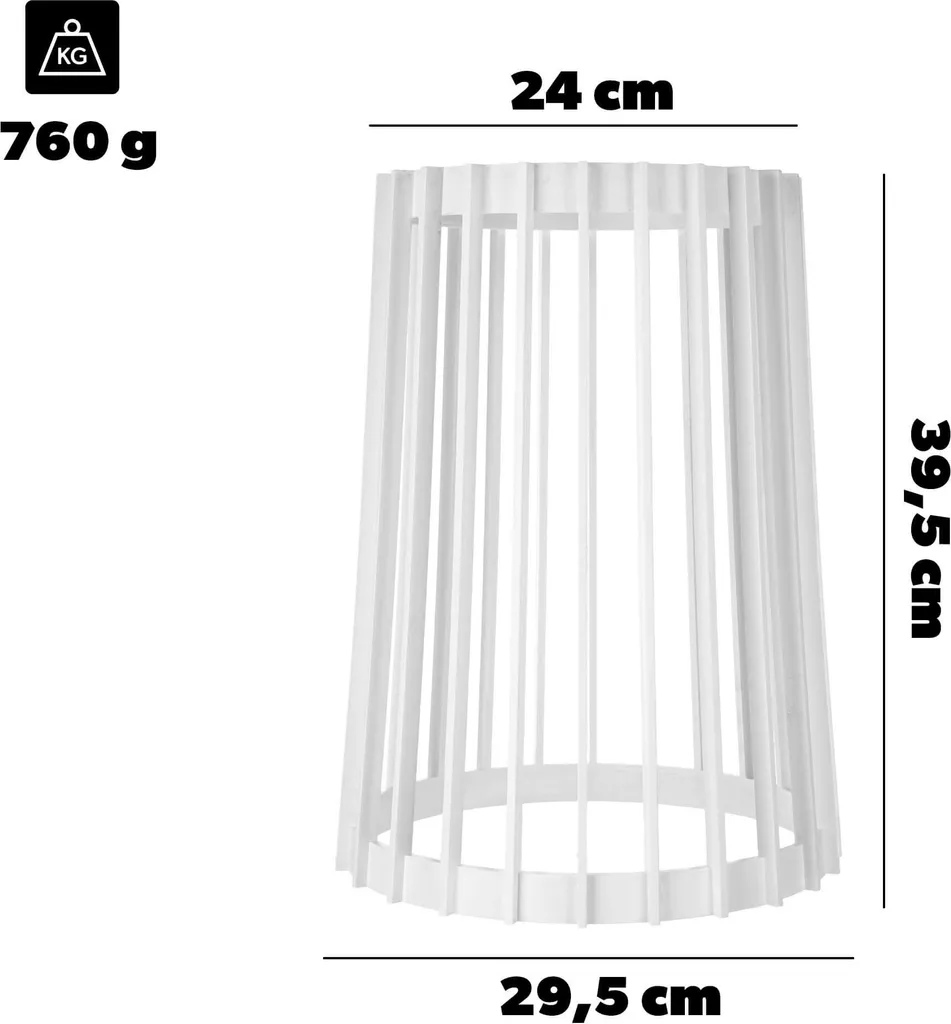 Support de fleurs double face Blanc 40cm - Tablette décorative KADAX - 3