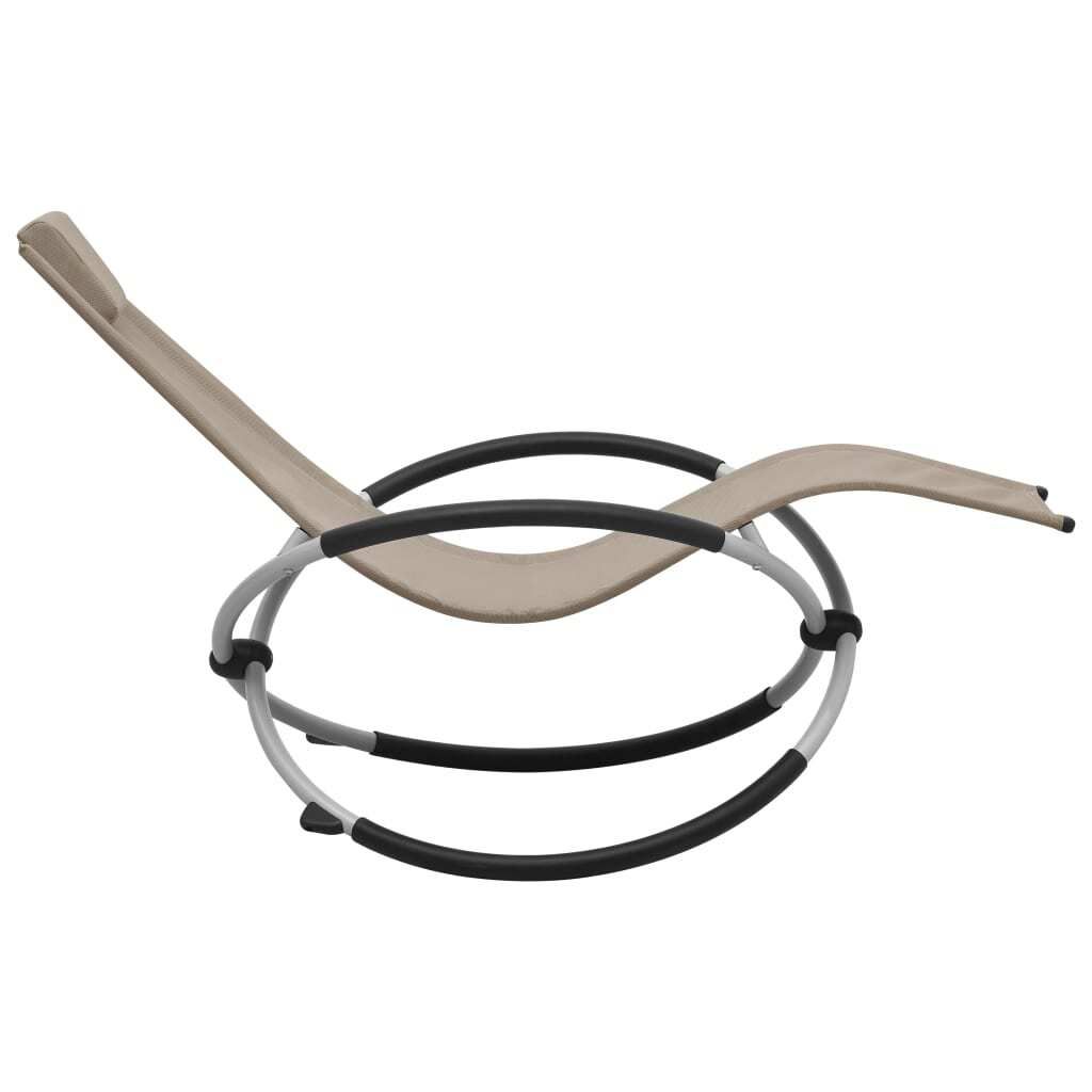 "Winterschlussverkauf "Liegestuhl HOMMIE - Gartenliege - Kinder-Sonnenliege - Stahl Taupe - 60,5x121x59,5 cm NeuMöbel 3648581