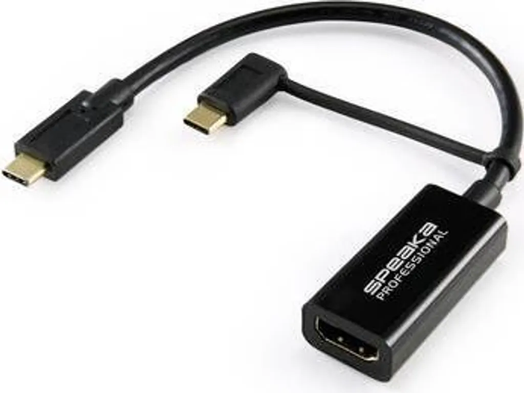 Adaptateur vidéo USB-C vers HDMI SpeaKa Professional SP-9015340 Noir