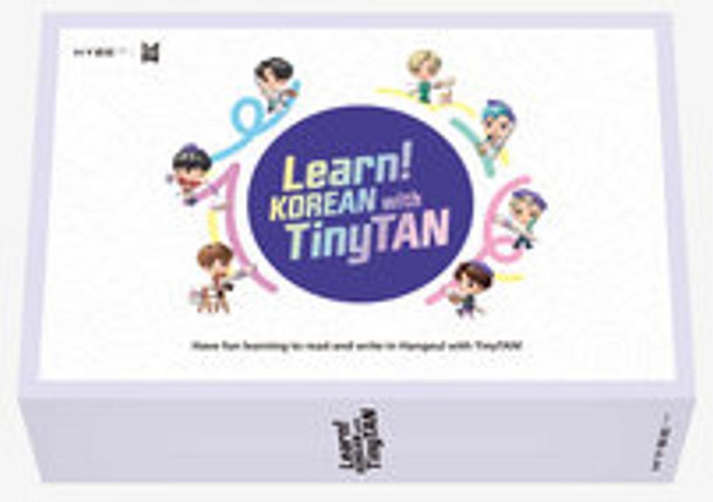 Learn! KOREAN With TinyTAN | 2-Book-Set | With Motipen | Korean Learning for Beginners With BTS Voices | Korean Keyboard Stickers | Flash Cards