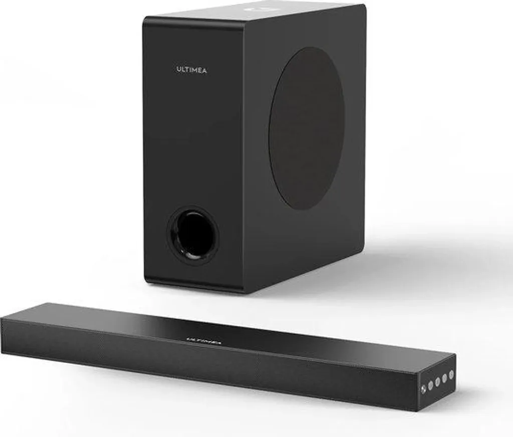Système audio Home Cinéma 2.1 de 190W, barre de son noire élégante