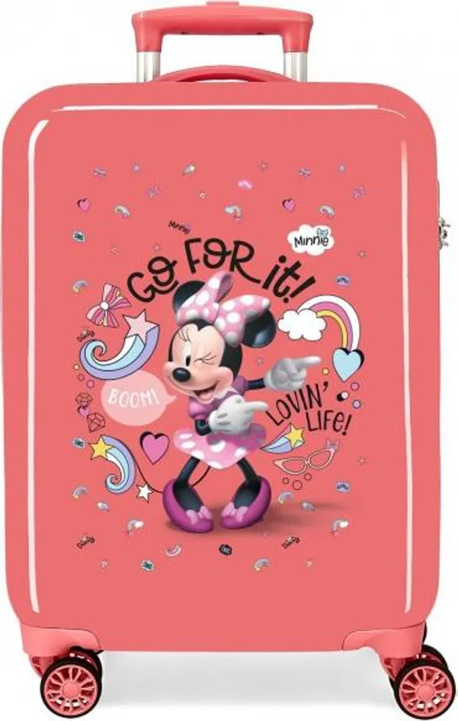 Valigia da viaggio in ABS MINNIE MOUSE Loving Life, 55x38x20cm, 34L, 4721721 (piccola)