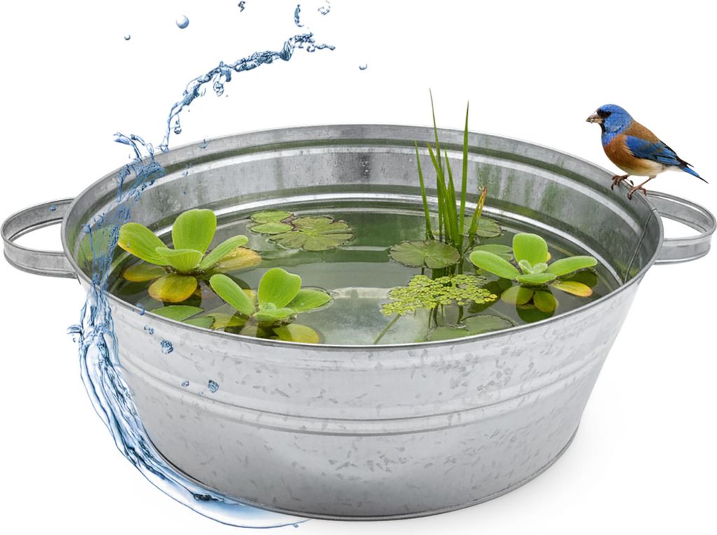 Vaso da fiori in zinco da 13 litri con manici - 40 x 14 cm Immagine del prodotto 