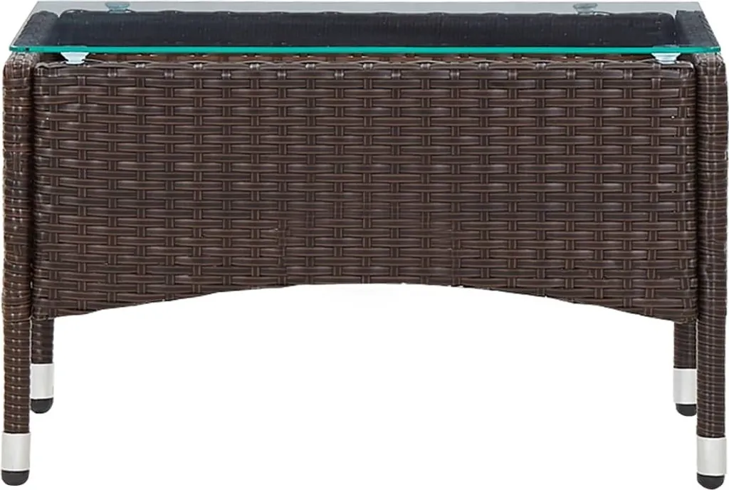 SYFAX™ Tavolino Outdoor Marrone 60x40x36 cm - Polyrattan Qualità
