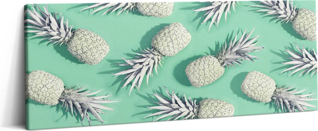 Bemalte Ananas – Leinwandbild Wandbild – 125x50 cm – Leinwandbilder – Wandbilder – Schlafzimmer – Flur
