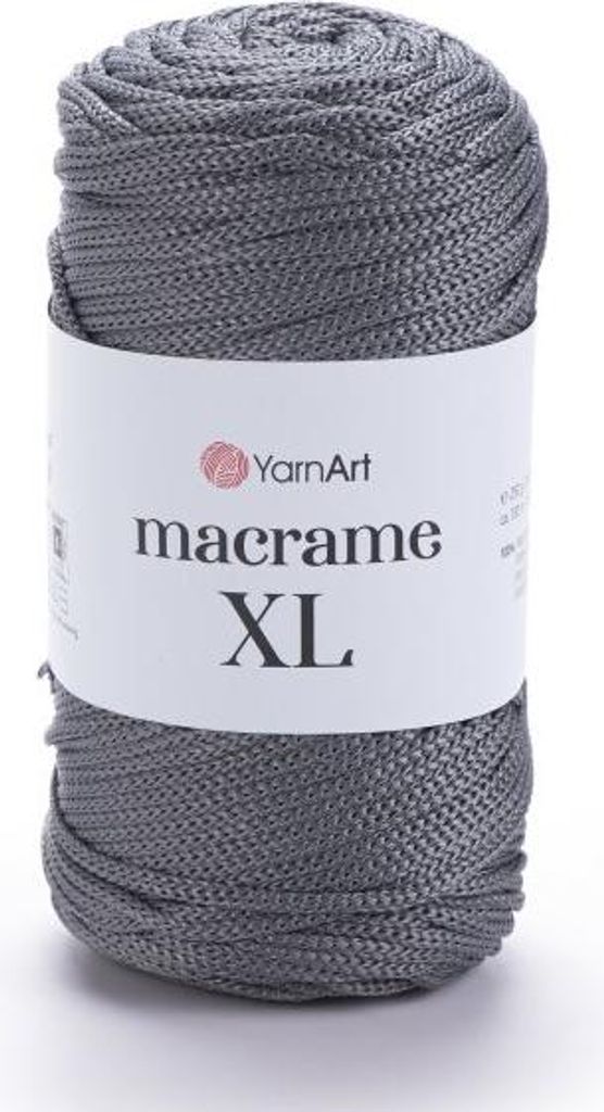 Sznurek poliestrowy YarnArt Macrame XL 3mm 159 / szary Zdjęcie produktu 