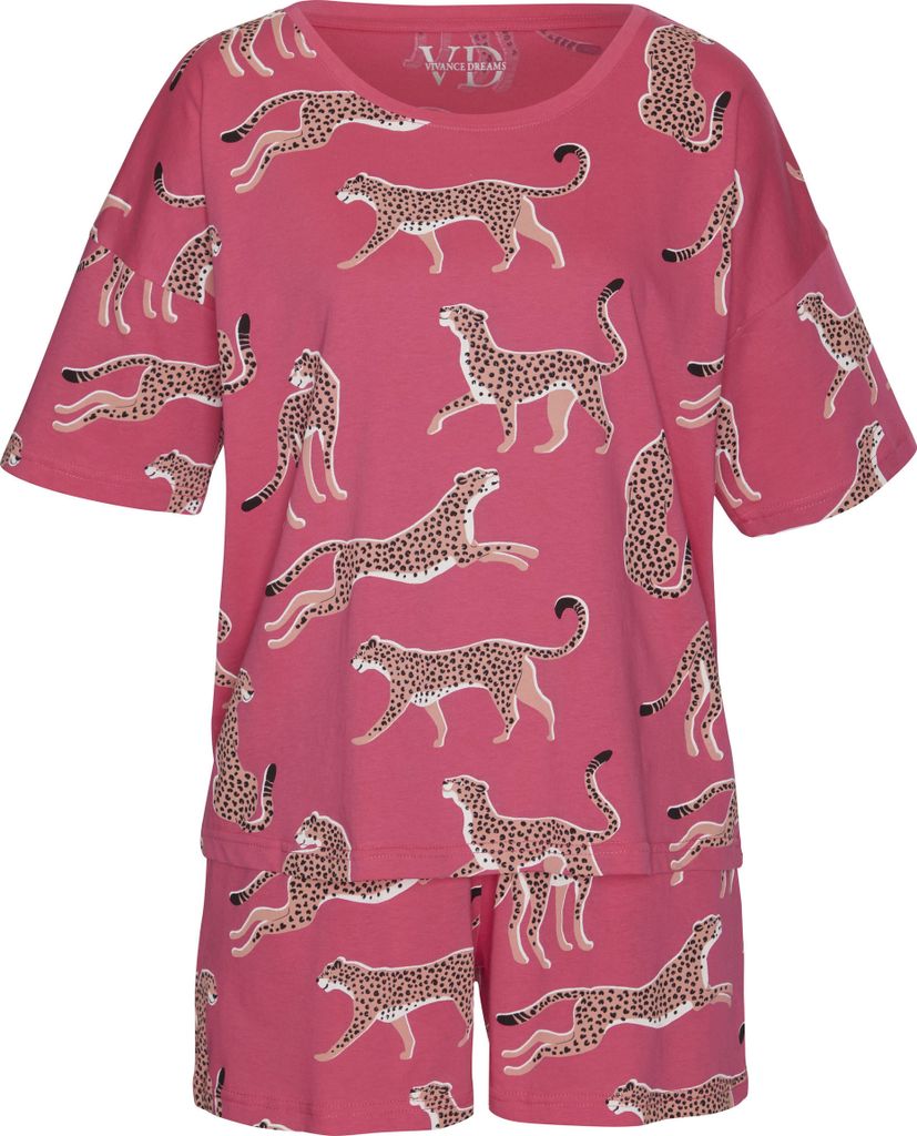 Vivance Dreams Shorty 2 -teilig pink-gemustert Größe 56/58
