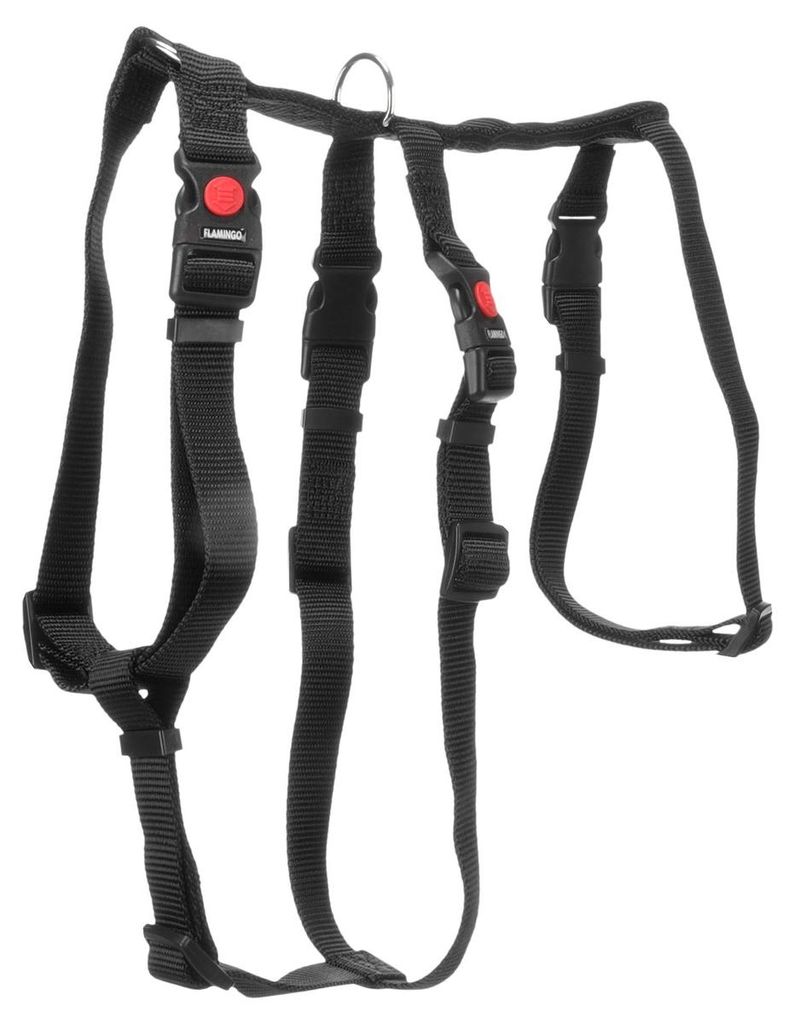 Flamingo Sicherheitsgeschirr Zera schwarz, Größe: M