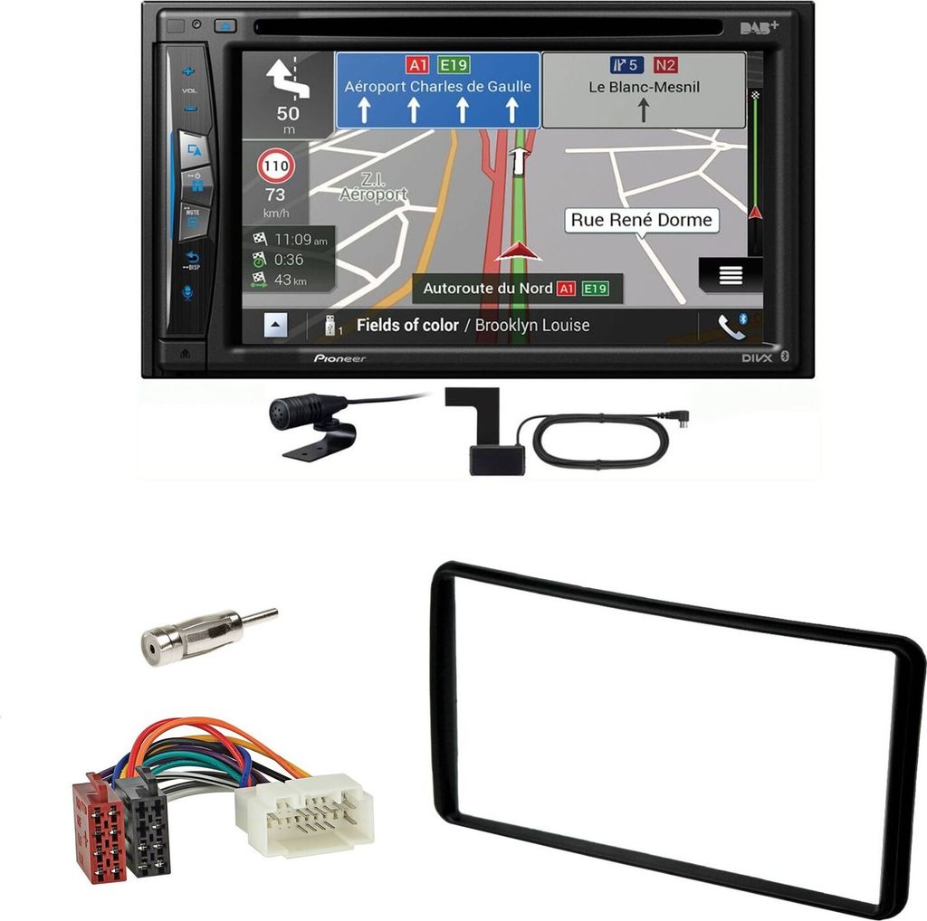 Pioneer AVIC-Z730DAB USB Navigation Bluetooth Einbauset für Suzuki Jimny FJ