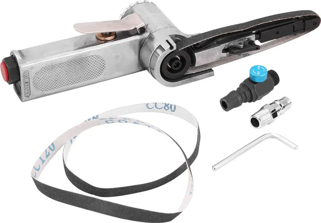 Ponceuse à bande à air comprimé ergonomique avec bouton de réglage rapide 10mm