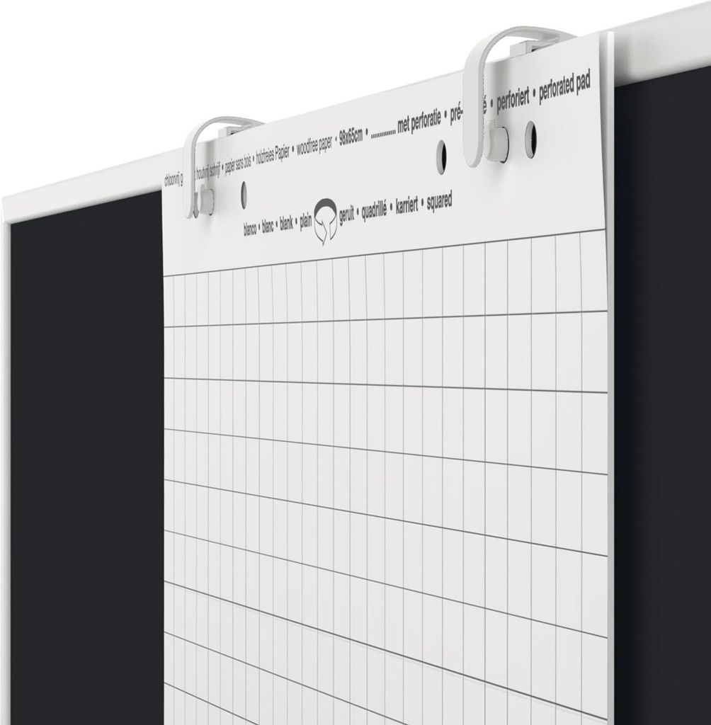 Magnetoplan 11112200 Flipchartpapier-Halter, weiß Produktbild 