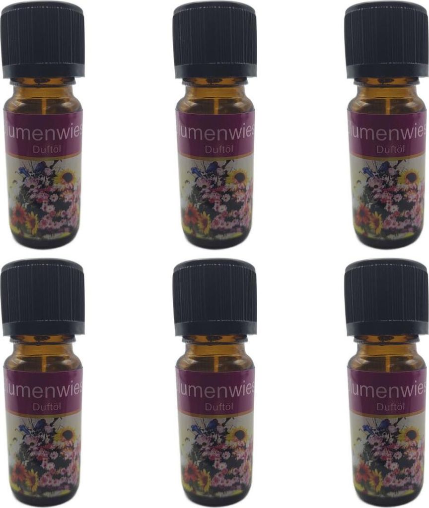 6 x Duftöl 10ml Grosse Auswahl II Duftlampe Duftstein Aromaöl Tolle Düfte - Auswahl: Blumenwiese