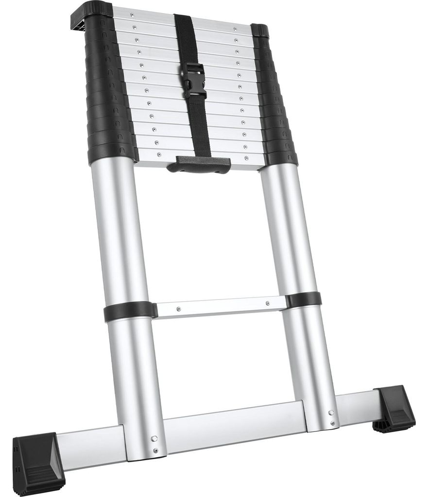 tectake® Aluminium Teleskopleiter 3,85 m, 13 Sprossen Produktbild 