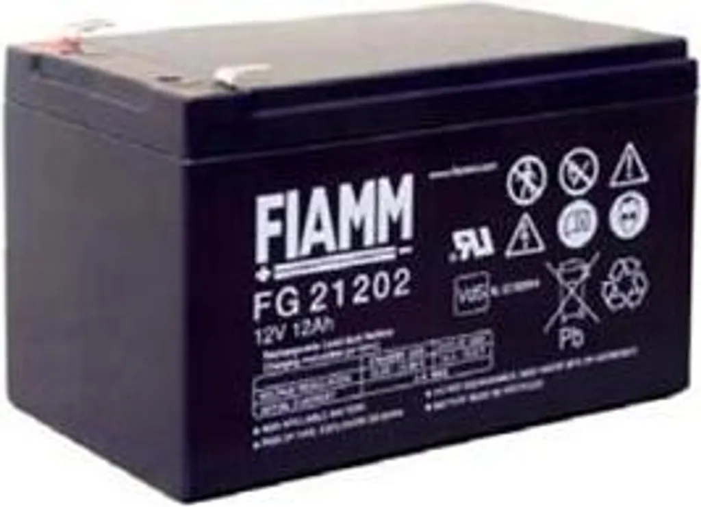 Batterie Plomb FIAMM FG21202 12V 12Ah pour Alarme et Onduleur AGM