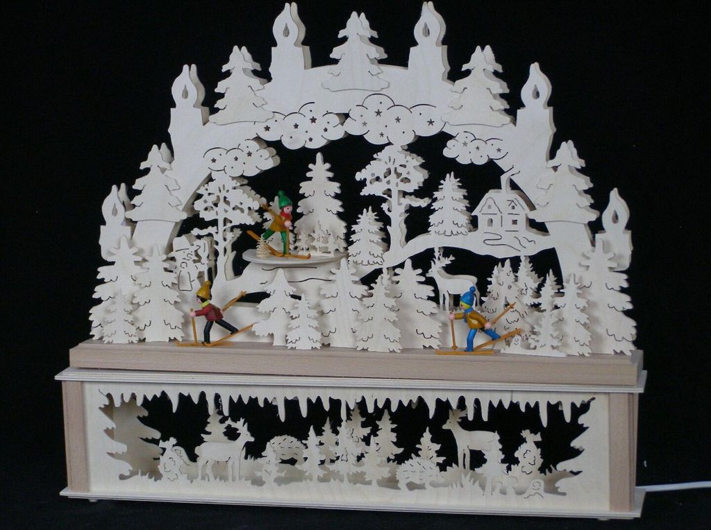 Original Erzgebirgischer Marken Schwibbogen Lichterbogen 50 x 43 cm K50-3_297