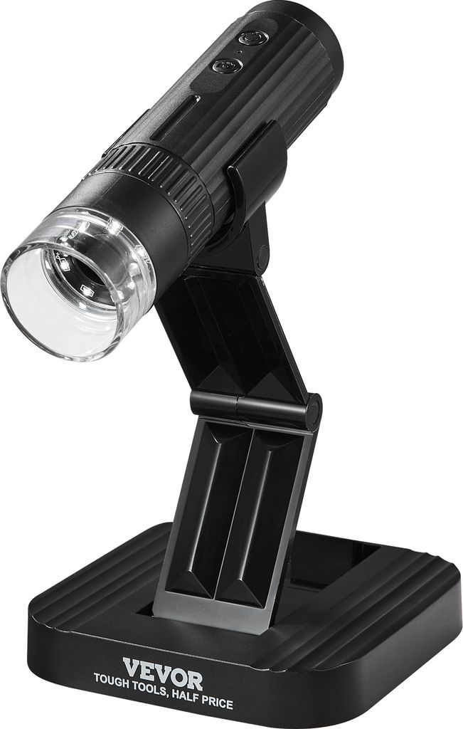 VEVOR Digital Mikroskop 50X-1000X Vergrößerung Auflichtmikroskop USB Mikroskop 8 LED, 2 Millionen Pixeln, 1080P Videoauflösung, 1920x1080(PC)/720x1280(Handy) Fotoauflösung Wi-Fi-Verbindung