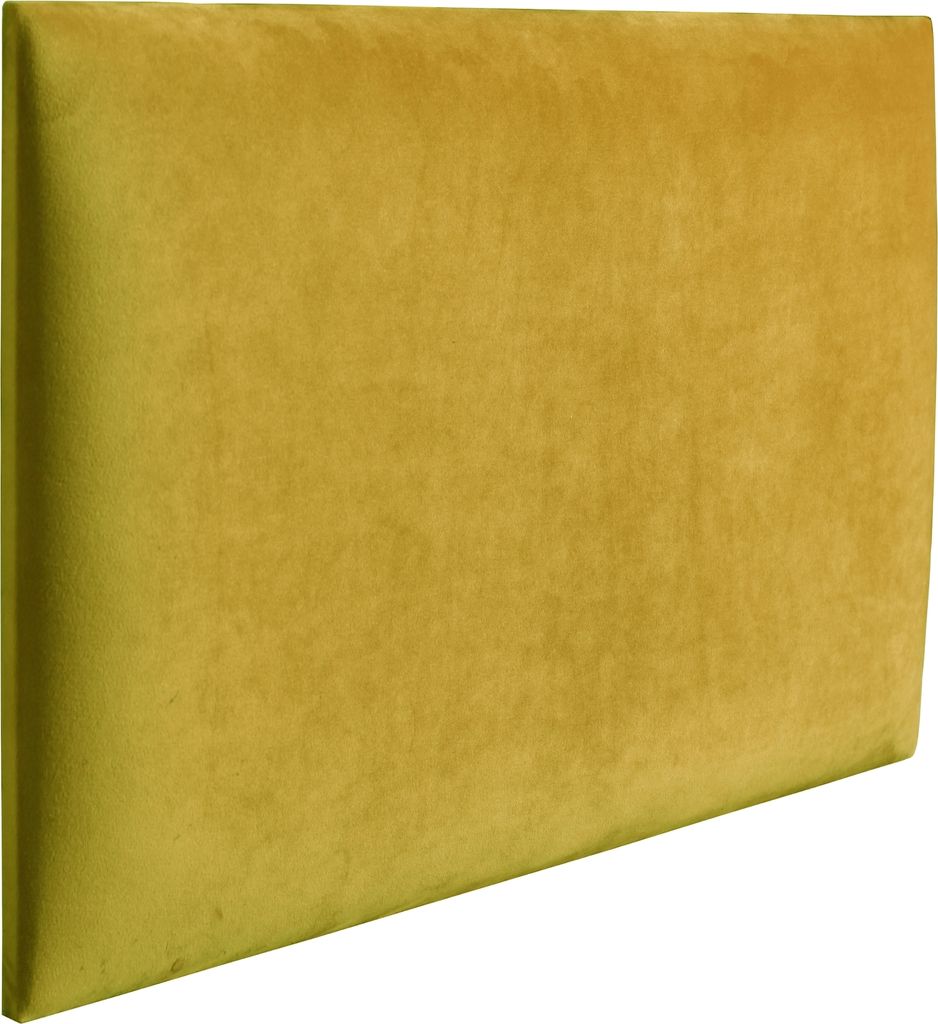 RAVIO Wandpaneel Wandkissen als Kopfteil für Bett 3D Wandverkleidung mit Schaumstoff Wandpolster Wanddeko (60 x 40 cm, Farbe: Golden - Magic Velve...
