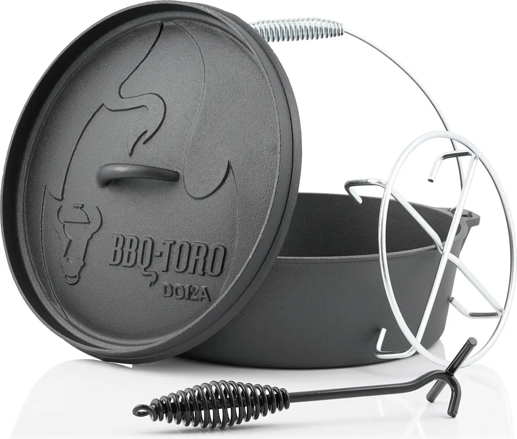 Dutch Oven DO12AX BBQ-Toro 10,7 L en Fonte avec Marmite Alpha pour Grill