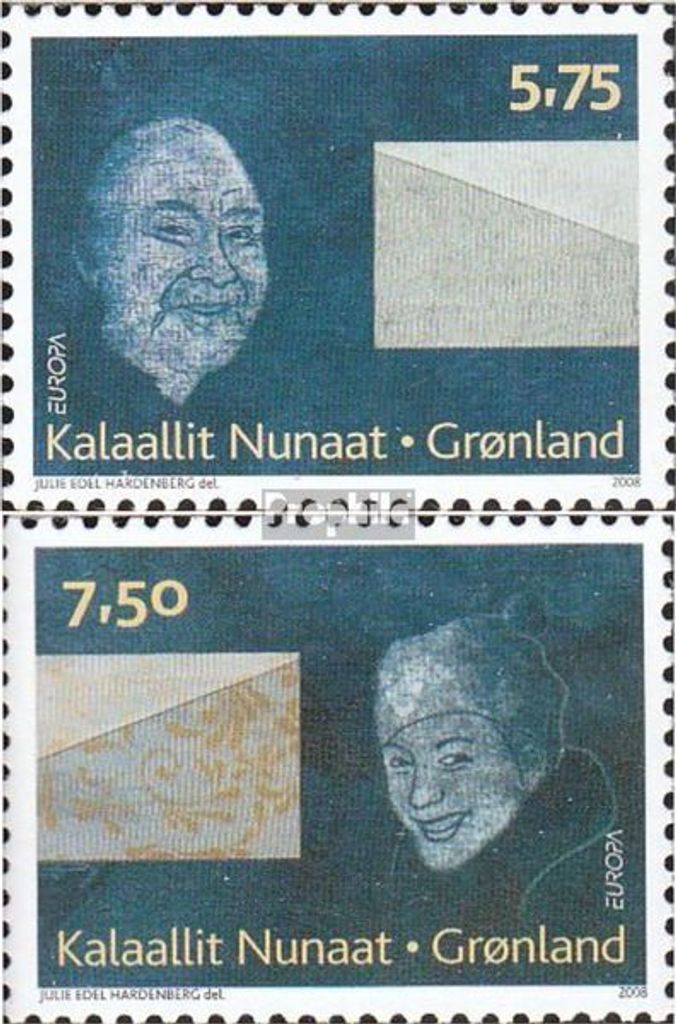 Briefmarken Dänemark - Grönland 2008 Mi 502-503 (kompl.Ausg.) postfrisch Europa: Der Brief