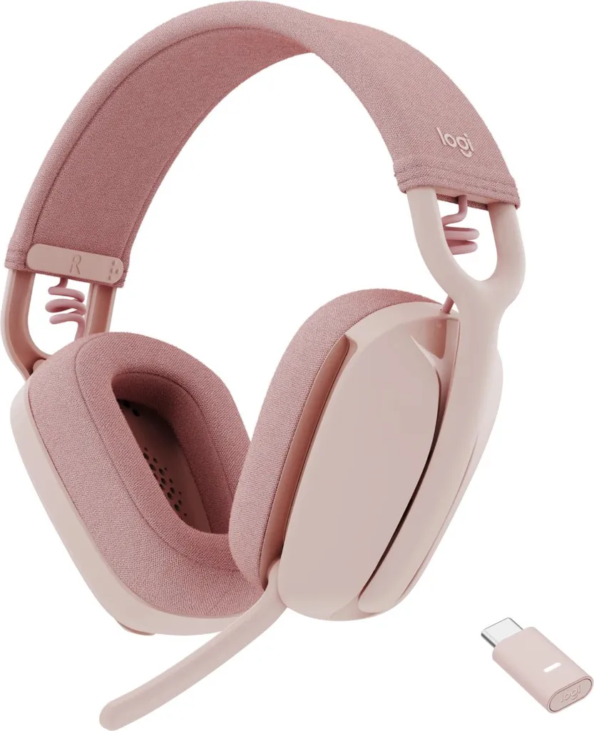 Casque Sans Fil pour Appels et Musique Logitech Zone Vibe Wireless Rose UC