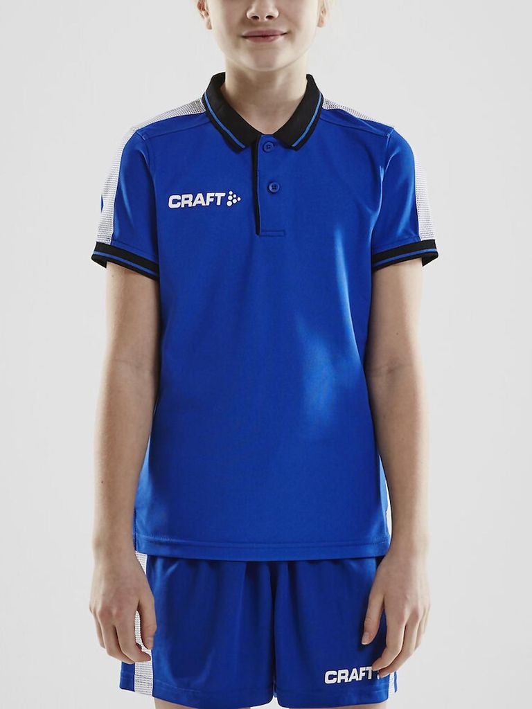 CRAFT Pro Control Poloshirt JR Club Cobolt/Black 158/164