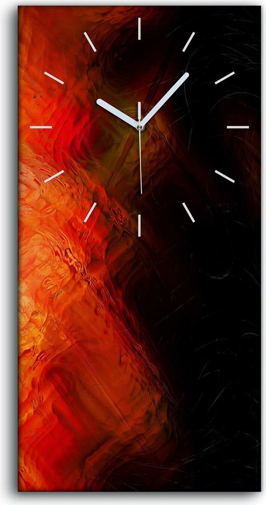 Küchenuhr Bürouhr Leinwand Uhr Geräuschlos 30x60 Malerei Abstrakte Kunst - weiße Hände