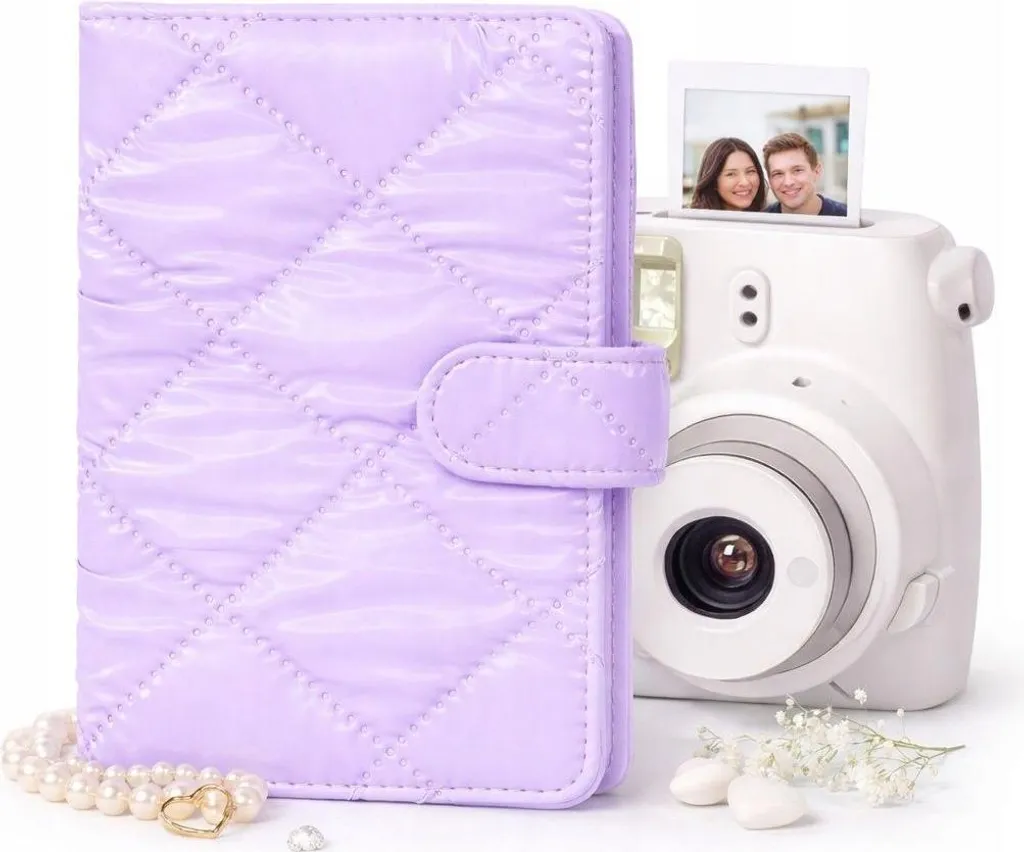 Protéger vos photos Instax Mini avec cet album Violet matelassé