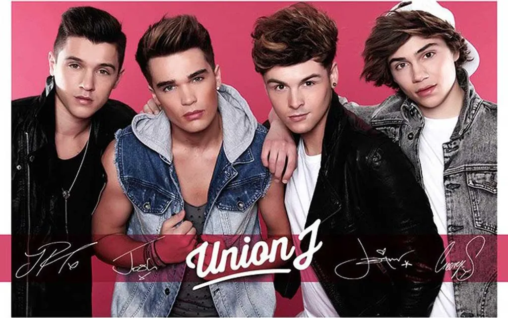 Affiche Union J Pink avec Support Mural de Suspension en Aluminium