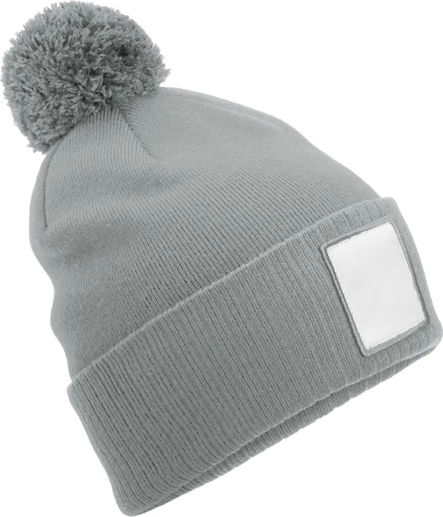 Beanie Beechfield PC7541 Bianco Cenere - Accessorio Streetwear Invernale