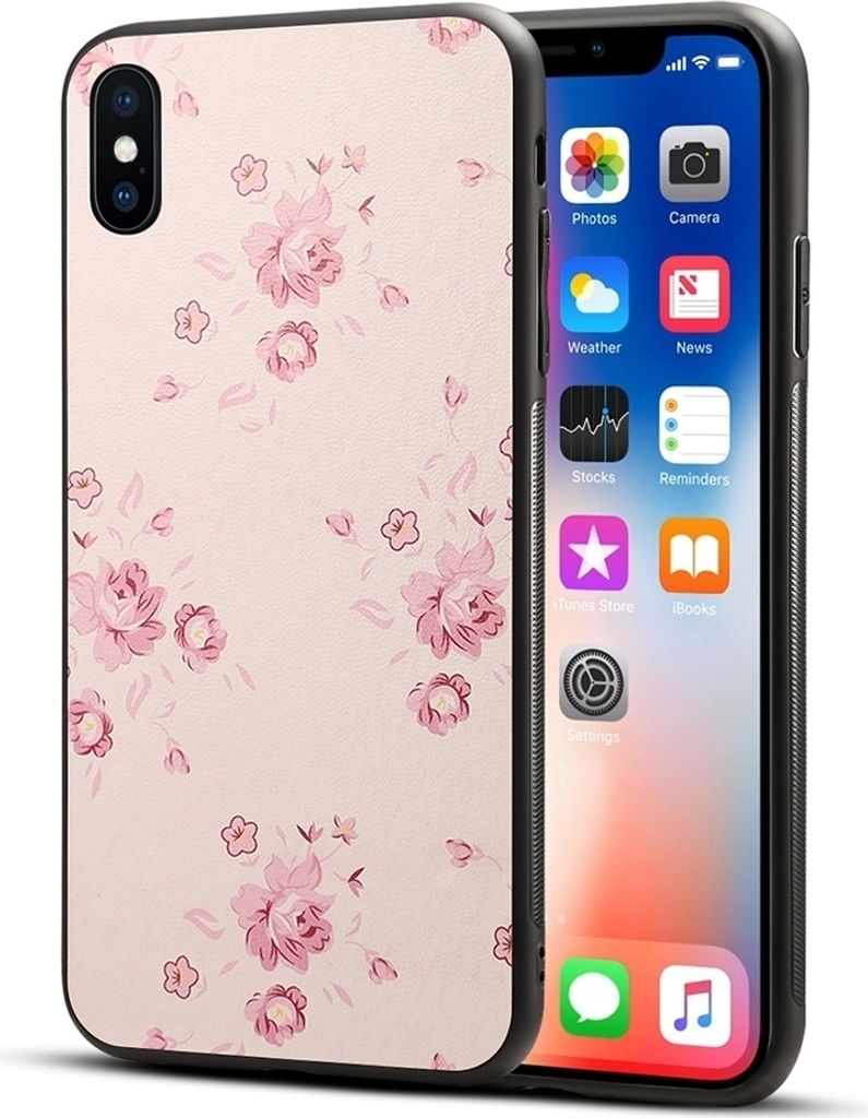 Mobigear Design iPhone XS Max Hülle Flexibles TPU Backcover - Peach