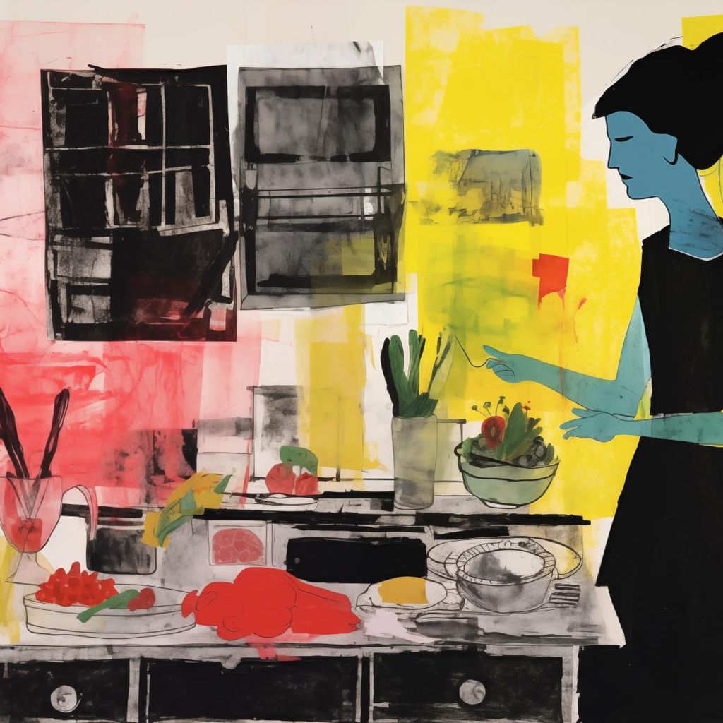 Plakat 80x80cm Kulinarische Überlegungen Beim Kochen