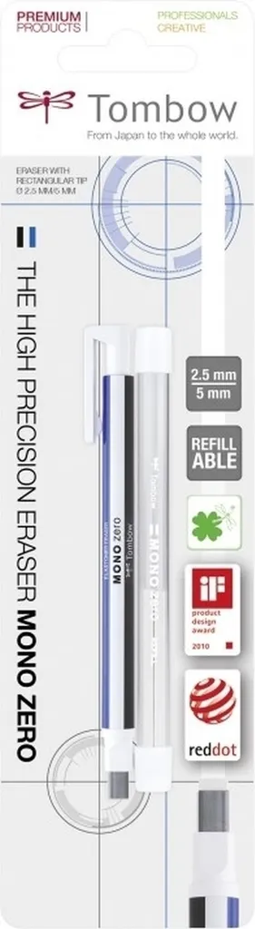 Corrigez vos Détails avec Tombow Mono Zero Gomme Rectangulaire Pack de 10