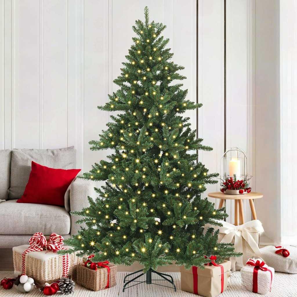 "Schlussverkauf" Künstlicher klappbarer Weihnachtsbaum(1 pc) - Kunstbaum/Tannenbaum - Grün 180 cm PVC und Stahl C7979