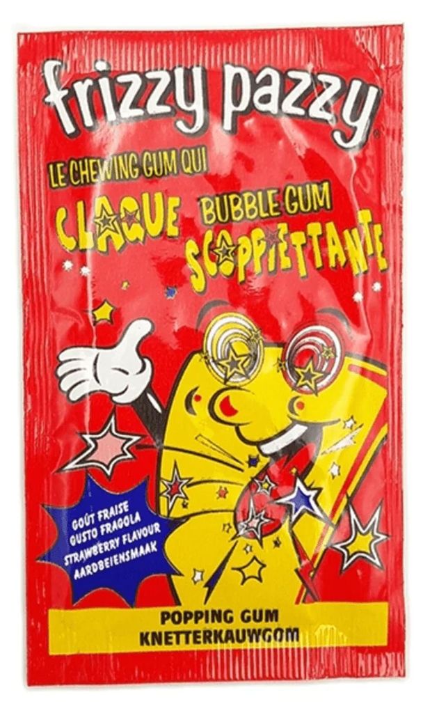 Chewing-gum pétillant fraise, Frizzy Pazzy Image du produit 