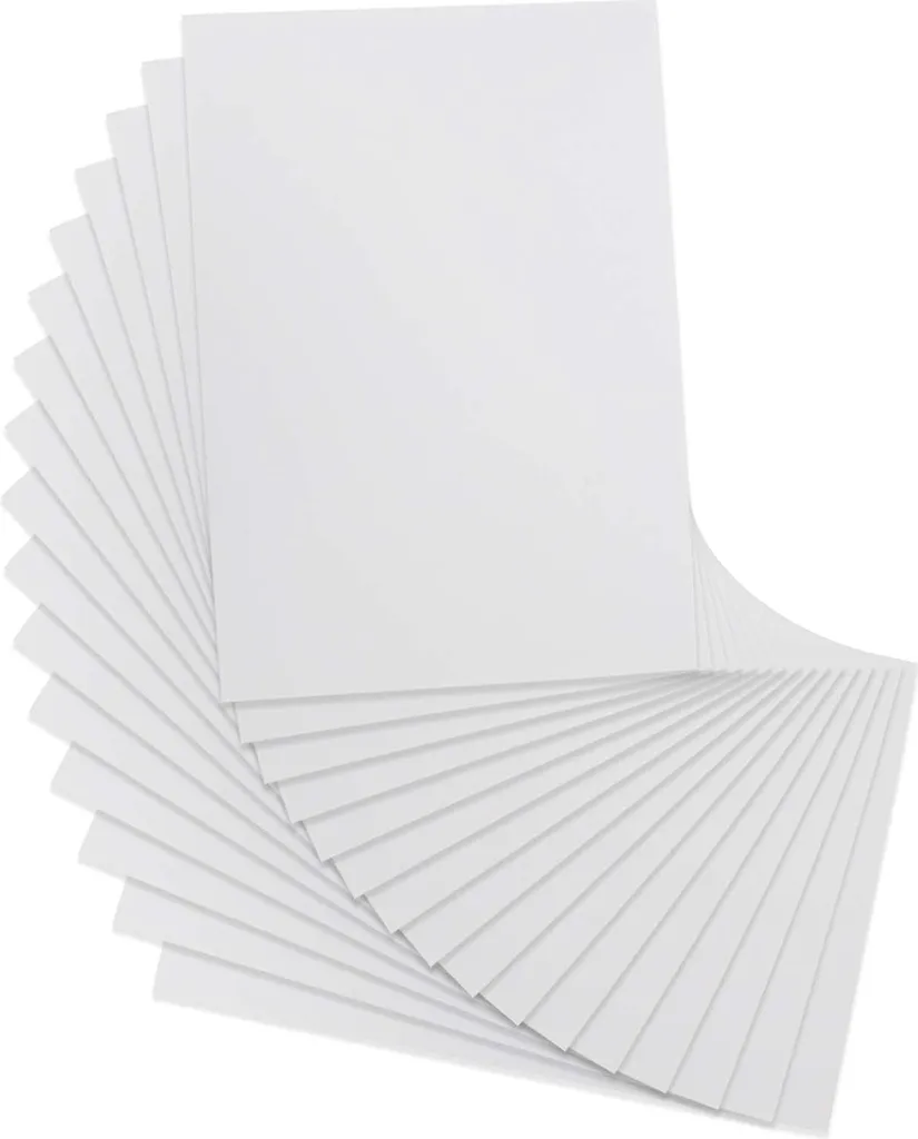 Carton Plume A3 Blanc 5mm Lot de 16 Panneaux Mousse pour Maquette