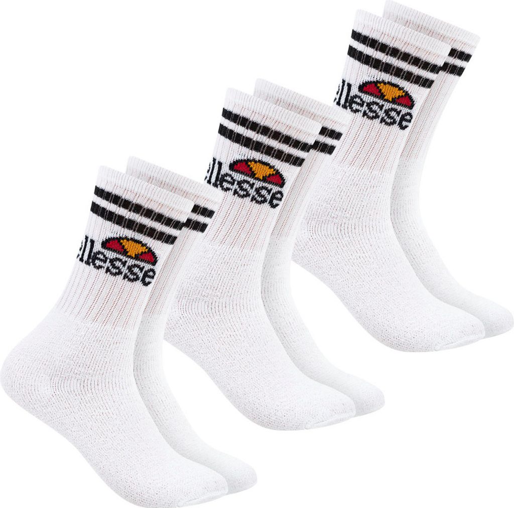 43-46|ellesse Vulloni Unisex Socken 3 Paar weiß Produktbild 