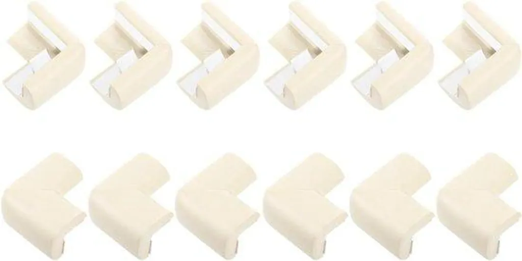 Protection d'angle contre les chocs en mousse souple beige, lot de 16
