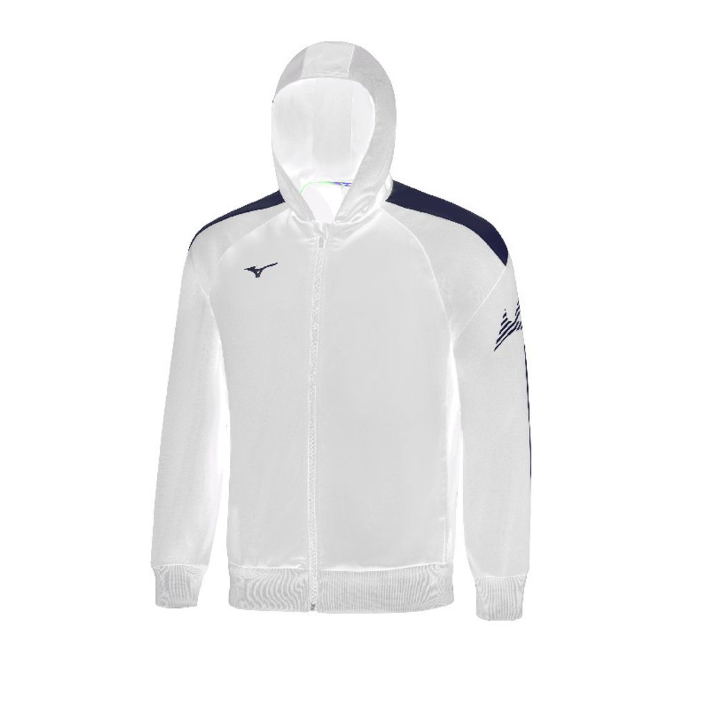 Mizuno Herren Team Mznrb Zip Hoodie - 32ECB555, Farbe:Weiß, Textil:3XL