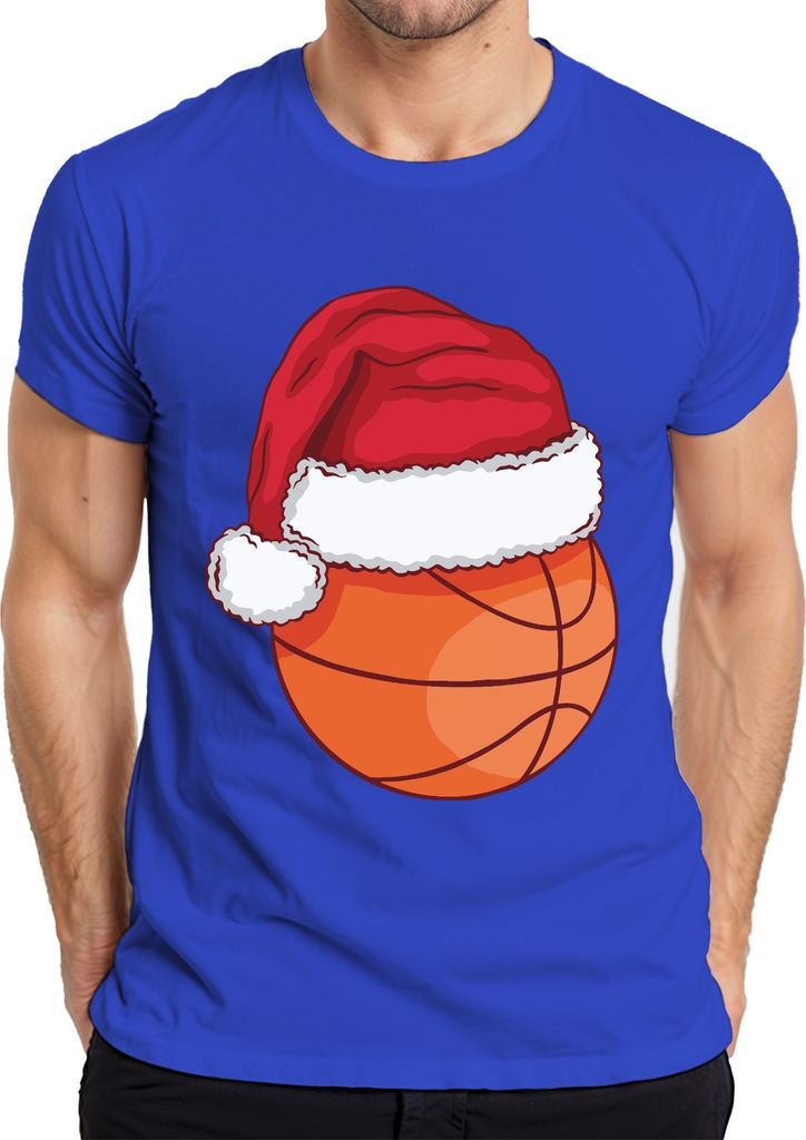 Basketball Weihnachtsmütze - Weihnachten Weihnachtsgeschenk Christmas Herren T-Shirt, Blau, XL