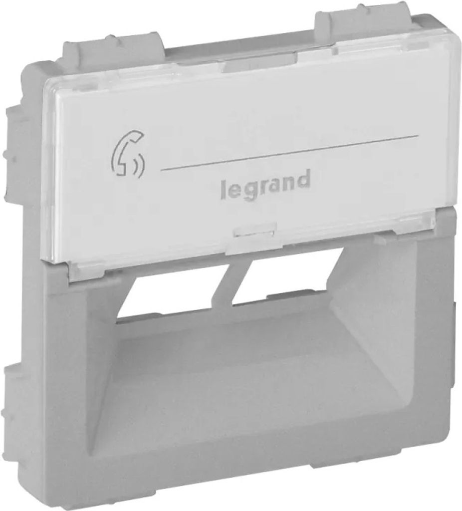 Legrand Valena Life Abdeckung für Rutenbeck 2xRJ45, Kategorie 5E, UTP. Farbe Aluminium 755382