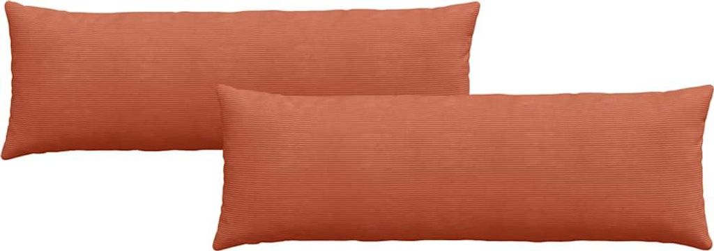 vidaXL Sofakissen 2 Stück Rot-Orange 120 x 40 cm Cordstoff