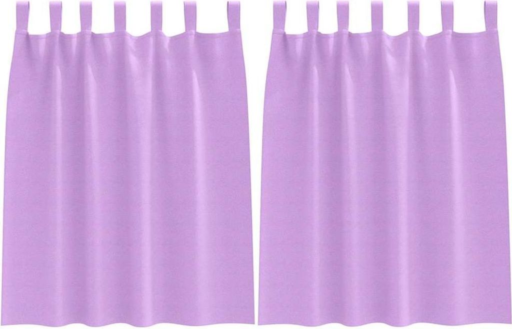vidaXL Verdunkelungs-Vorhänge mit Ringen 2 pcs Lila 140 x 140 cm